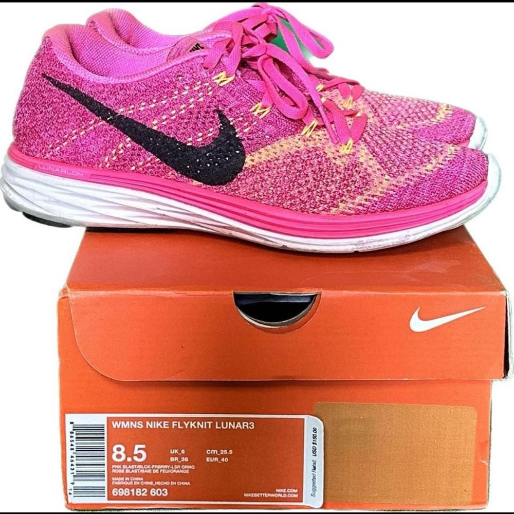 Nike Running Flyknit Lunar 3 size 8.5.